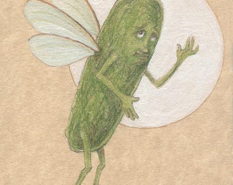 Flying Pickle 5x7 Print
