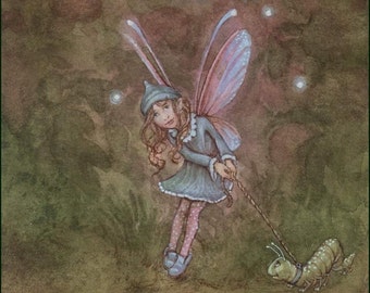 Penny Fairy and Caterpillar 5x7 Signed Print