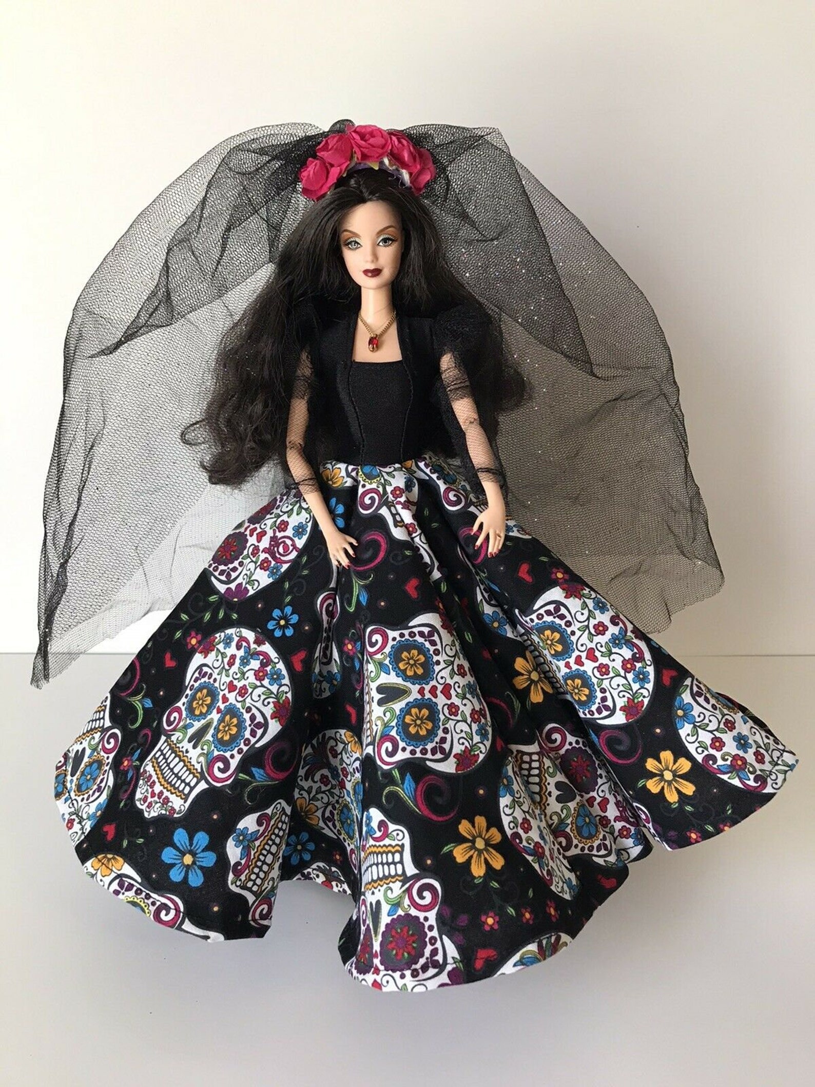 Barbie Doll 11 1/2 Day of the Dead 3 Pc Set Costume | Etsy