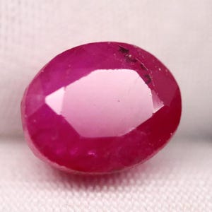 3.25 Ct Natürlicher Rubin aus Burma | Tiefrosa-Roter ovaler geschliffener loser Edelstein | Juli Geburtsstein | DIY Schmuck Versorgung