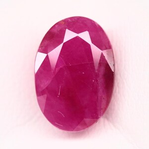 5.75 Ct Natürlicher Rubin aus Burma | Tiefrosa-Roter ovaler geschliffener loser Edelstein | Juli Geburtsstein | DIY Schmuck Edelstein Versorgung