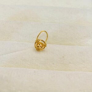 22k Gold Nose Pin - Solid Gold Nose pin - Nose Piercing stud - Solid Gold Nose Stud - Indian Nose Stud - Rajasthani Gold Nose Stud