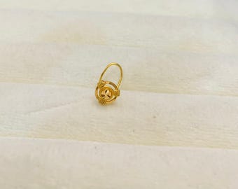 22k Gold Nose Pin - Solid Gold Nose pin - Nose Piercing stud - Solid Gold Nose Stud - Indian Nose Stud - Rajasthani Gold Nose Stud