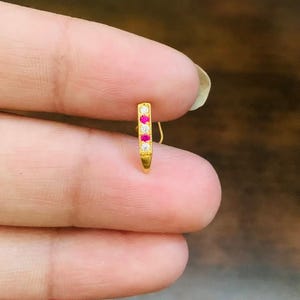 22k Gold Nose Pin - Solid Gold Nose pin - Nose Piercing stud - Solid Gold Nose Stud - Indian Nose Stud - Rajasthani Gold Nose Stud