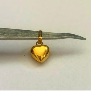 22k gold heart pendant -Real good pendant-heart pendant -Gift for her-Solid Gold Pendant