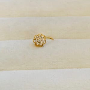 22k Gold Nose Pin - Solid Gold Nose pin - Nose Piercing stud - Solid Gold Nose Stud - Indian Nose Stud - Rajasthani Gold Nose Stud