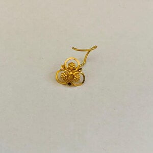 22k Gold Nose Pin - Solid Gold Nose pin - Nose Piercing stud - Solid Gold Nose Stud - Indian Nose Stud - Rajasthani Gold Nose Stud