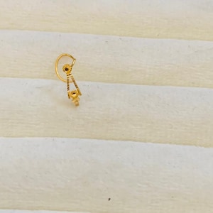 22k Gold Nose Pin - Solid Gold Nose pin - Nose Piercing stud - Solid Gold Nose Stud - Indian Nose Stud - Rajasthani Gold Nose Stud