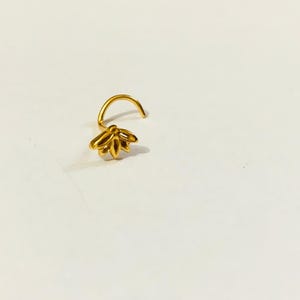 22k Gold Nose Pin - Solid Gold Nose pin - Nose Piercing stud - Solid Gold Nose Stud - Indian Nose Stud - Rajasthani Gold Nose Stud