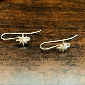 Silver Star Stud Earrings- Unique Star design earring-Handmade Star Stud Earrings-Unique handmade Earrings-Gift for her