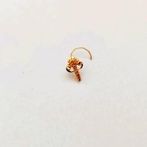 22k Gold Nose Pin - Solid Gold Nose pin - Nose Piercing stud - Solid Gold Nose Stud - Indian Nose Stud - Rajasthani Gold Nose Stud