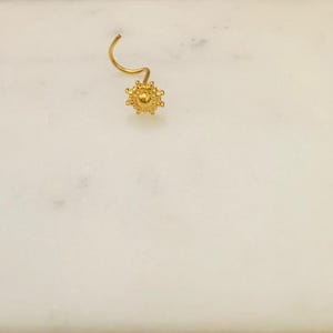 22k Gold Nose Pin - Solid Gold Nose pin - Nose Piercing stud - Solid Gold Nose Stud - Indian Nose Stud - Rajasthani Gold Nose Stud