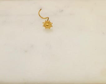22k Gold Nose Pin - Solid Gold Nose pin - Nose Piercing stud - Solid Gold Nose Stud - Indian Nose Stud - Rajasthani Gold Nose Stud