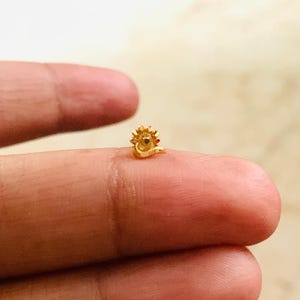 22k Gold Nose Pin - Solid Gold Nose pin - Nose Piercing stud - Solid Gold Nose Stud - Indian Nose Stud - Rajasthani Gold Nose Stud
