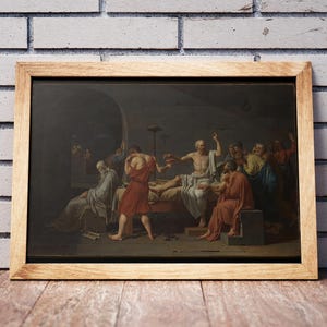 The Death of Socrates Printable Art - Jacques-Louis David Classical Painting - High Resolution Digital Download