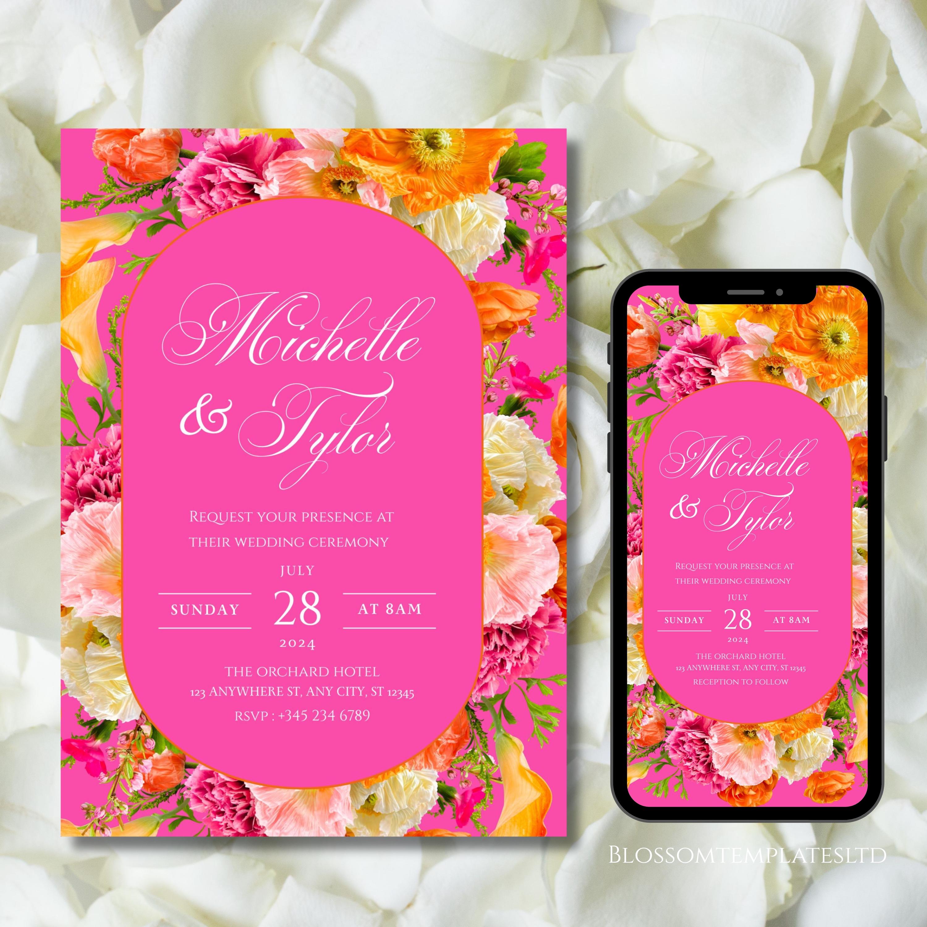 Wedding Invitation Template Floral