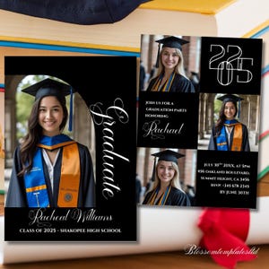 Graduation Party Invitation Template, Graduation Invitation Editable, high School Graduation, Graduation Party Invite, Instant Download