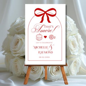 That&#39;s Amore Rehearsal Dinner Welcome Sign, Italian Pizza Party Welcome Sign Template, The Night Before Sign, Engagement Party Decor