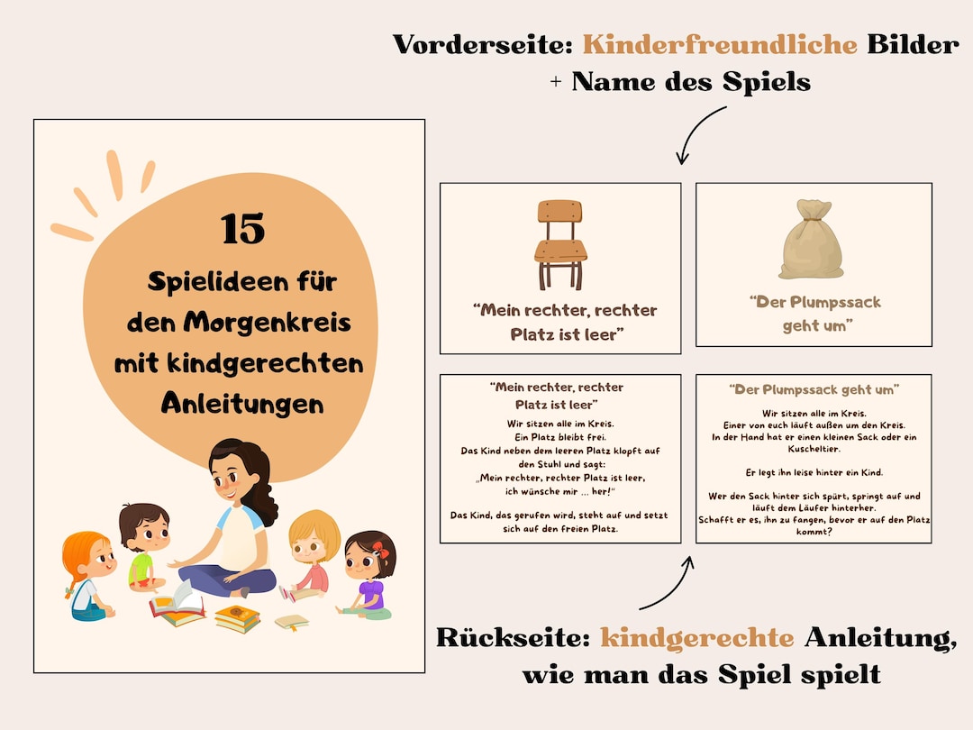 15 Kinderfreundliche Spielideen mit Anleitung | Morgenkreis Spiele ...