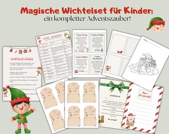 Wichtelbriefe zum Ausdrucken | Wichtelset | Wichtelpost Weihnachtswichtel | Wunschzettel | Wichtelurkunden + Elternplan | Bastelvorlagen PDF