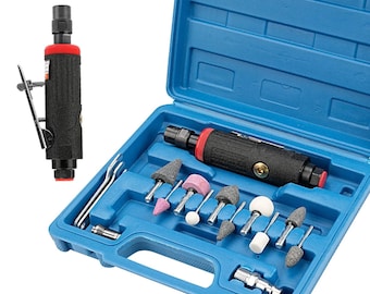 Mini Pneumatic Die Grinder – 25,000 RPM Air Polishing & Engraving Tool, 1/4" and 1/8" Collets
