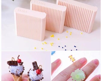 Polymer Clay Ball Roller Mold Set – 3-Piece Tool Kit for Rolling Strips and Tiny Clay Beads (1–2 mm)