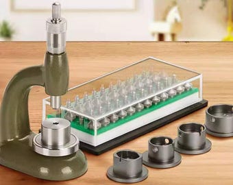 Watchmaker Jewelling Press with Micrometric Screw – 4mm Hand Setting & Movement Holder Tool Set