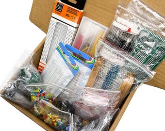 2110-Piece Electronic Components Starter Kit – Resistors, Capacitors, LEDs, ICs & Breadboard for DIY Projects