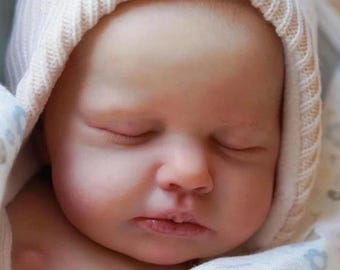 DIY 19" Newborn Baby Doll Kit – Unpainted Vinyl Parts with Cloth Body for Custom Realistic Dolls