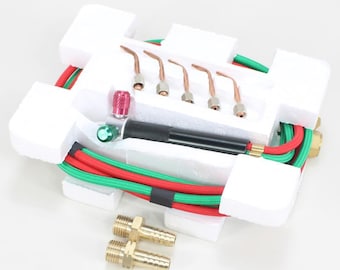 Mini Jewelry Torch Kit with 5 Interchangeable Tips – Precision Gas Soldering and Welding Tool for Metalwork (Up to 6000 degrees F)