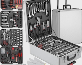 799-Piece Home & Auto Repair Tool Set with Rolling Trolley Case – All-in-One Mechanic Hand Tools (20" Case)