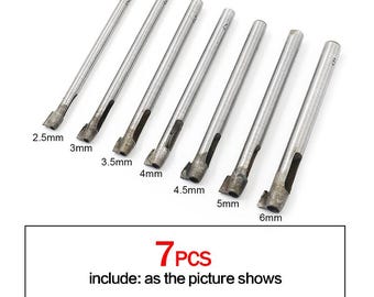 7-piece set - Leather Hole Punch Tool Set – Round Hollow Punch Cutter for Belts & DIY Leather Craft (2.5–6 mm)