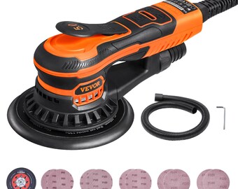 6" Random Orbital Sander – 350W Brushless Variable-Speed Electric Palm Sander