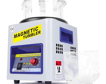 Magnetic Jewelry Tumbler Polisher – 7.7" Precision Finishing Machine for Gold, Silver, and Metal Jewelry (110V/220V)