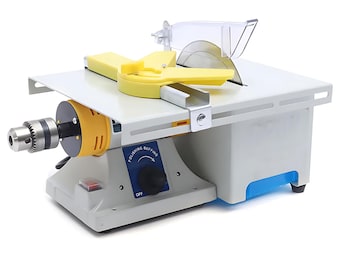 Mini Gem Grinding & Polishing Machine with Rock Saw – Jewelry Lapidary Equipment for Stones, Crystals, and DIY Jewelry