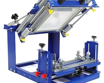 Manual Curved Screen Printing Press for Round Bottles, Cups & Conical Items | Front–Rear Push Pull Arc Screen Printer