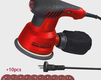 300W Electric Random Orbital Sander – 5" (125mm) Variable Speed with Dust Collection