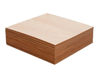 Basswood Sheets 12" x 12" x 1/8" – 30 Pack Smooth Craft Wood for Laser Cutting & Engraving