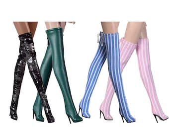 Handmade High-Heel Doll Boots – Fashion Shoes for 1/6 FR2, Nu.Face & Poppy Parker Dolls