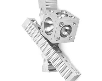 Heavy Duty Multi-Sided Jewelry Swage Block  - Steel with Semicircular & Triangle Grooves for Wire and Bracelet Work
