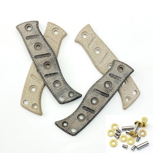 Micarta Knife Handle Scales – Custom Grip Kit with Screws (Fits Fixed-Blade Builds)