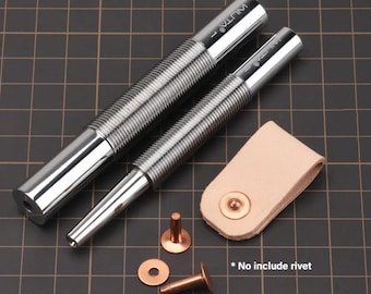 Leather Rivet Setter Tool Set – Stainless Steel Rivet Punch for Copper Fasteners (3 Sizes)