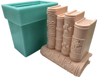 3D Book Candle & Soap Silicone Mold – Large Book-Shaped Mold for Wax, Resin, Plaster and Aromatherapy Crafts