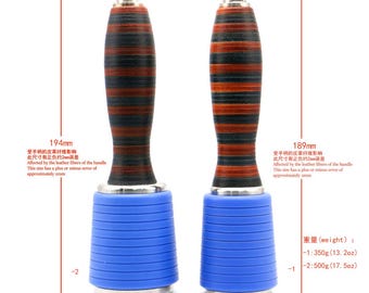 Hard Nylon Leather Carving Hammer – Stainless Steel Accents with Leather Handle