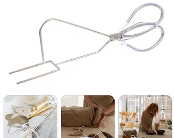 Stainless Steel Glaze Pliers – Pottery Glazing Tongs for Dipping, Ceramic Clay Sculpture & Kiln Tools