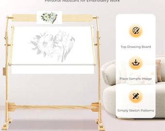 Adjustable Wooden Embroidery Stand – Hands-Free Cross Stitch & Needlework Holder with 360 Degree Rotation