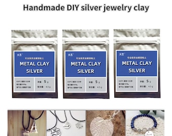 Fine Silver Metal Clay – 99.9% Silver Craft Clay for Rings, Pendants, Bracelets (5 g packets)