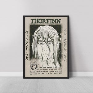 Thorfinn Vinland Saga Digital Art – Viking Anime Printable Poster