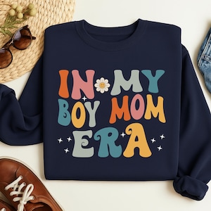 In My Boy Mom Era T-Shirt, Cute Boy Mama Gift Tee, Mother’s Day Unisex Shirt, Fun Mom Life Sweatshirt