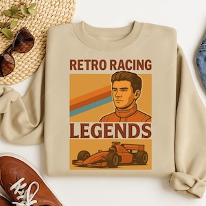 Retro Racing Legends T-Shirt, Vintage F1 Car Graphic Tee, Classic Motorsport Driver Shirt, Retro Formula One Racer Tee, Racing Gift for Him